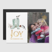 Evergreen - Wintertide Woodland - kerstfoto Magnetische Uitnodiging (Voorkant / Achterkant)