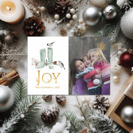 Evergreen - Wintertide Woodland - kerstfoto Magnetische Uitnodiging