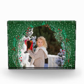 Evergreen Wreath Snow-kerstgroen Fotoblokken (Voorkant)
