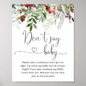 Evergreen zeg niet baby. Winter zeggen geen baby Poster (Voorkant)