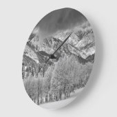 Evergreens en Aspen-bomen in een sneeuw-storm Grote Klok (Hoek)