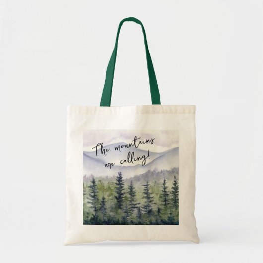 Evergreens en Bergen Canvas tas (Voorkant)