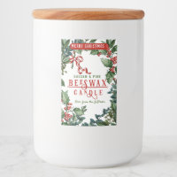 Evergreens en Red Bow Balsam Candle Label