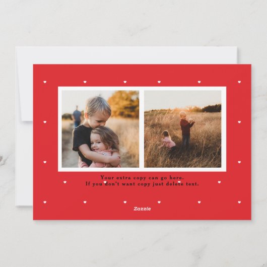 Evergreens en rustiek hout Kerstmis Foto Feestdagenkaart (Achterkant)