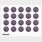 Evergreens Forest Paars Wedding Envelope Seal Ronde Sticker (Vel)