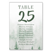 Evergreens in de Fog Forest Green Guest Names Kaart (Achterkant)