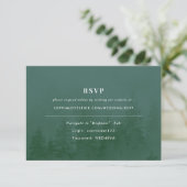 Evergreens in Foggy Forest Green Online RSVP (Staand voorkant)