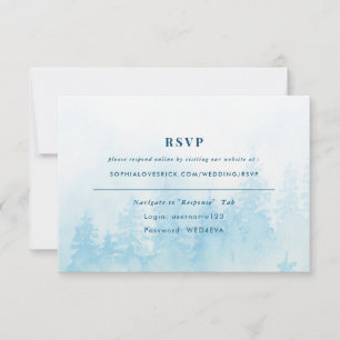 Evergreens in het Mistbos in Blauw Online RSVP Kaartje