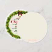 Evergreens kerstkrans diner uitnodigen kaart (Voorkant / Achterkant)