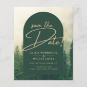 EVERGREENS Mountain Trees Winter Bruiloft OPSLAAN  Flyer (Voorkant)