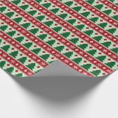 Evergreens & Snowflakes Knit Cadeaupapier (Hoek)