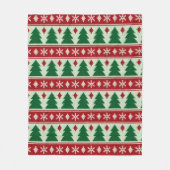 Evergreens & Snowflakes Knit Fleece Deken (Voorkant)