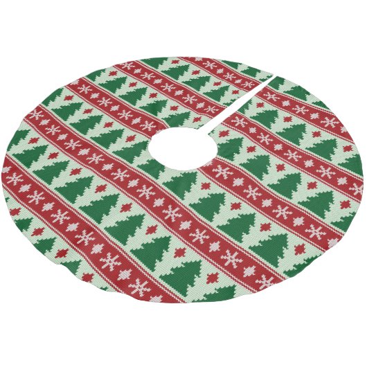 Evergreens & Snowflakes Knit Kerstboom Rok (Gekanteld)