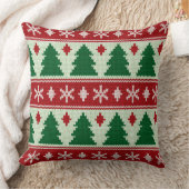Evergreens & Snowflakes Knit Kussen (Deken)