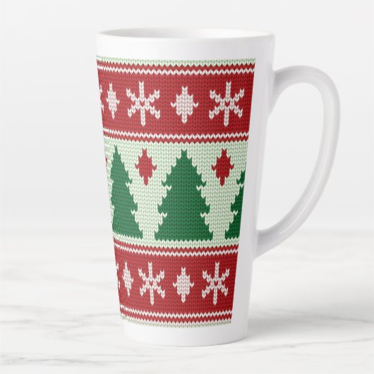 Evergreens & Snowflakes Knit Latte Mok (Rechts)