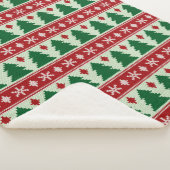 Evergreens & Snowflakes Knit Sherpa Deken (3/4)