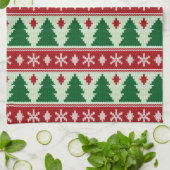 Evergreens & Snowflakes Knit Theedoek (Gevouwen)