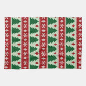 Evergreens & Snowflakes Knit Theedoek (Horizontaal)