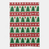 Evergreens & Snowflakes Knit Theedoek (Verticaal)