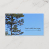 evergroene boom in blue sky science profielkaarten visitekaartje (Achterkant)