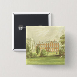 Everingham Park tekening Vierkante Button 5,1 Cm