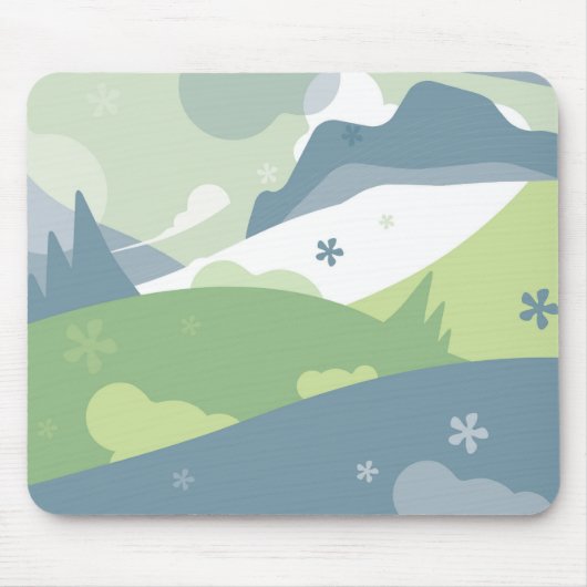 Everlast - Retro Mod Landschap Mousepad Muismat (Voorkant)