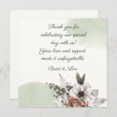 Everlasting Love Floral Sage Bedankkaart (Voorkant / Achterkant)