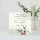 Everlasting Love Floral Sage Bedankkaart (Staand voorkant)