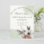 Everlasting Love Floral Sage Kaart (Staand voorkant)