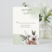 Everlasting Love Floral Sage RSVP Kaartje (Staand voorkant)