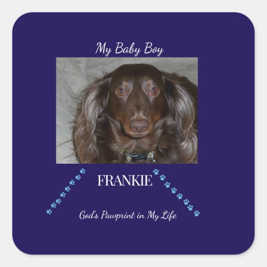 Everlasting Pawprint Bond Vierkante Sticker (Voorkant)