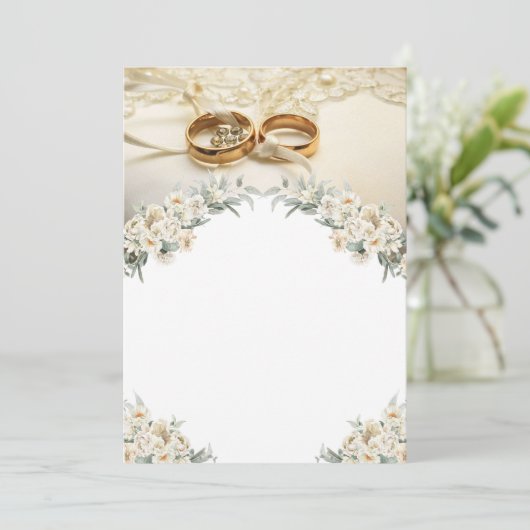 "Everlasting Vows - Timeless Wedding Card" Kaart (Staand voorkant)