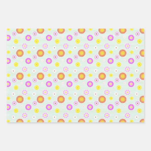 Everlastings Wrapping Paper Flat Sheet Set van 3 (Voorkant 3)