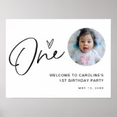 EVERLEIGH 1st Birthday Party Welkom Poster (Voorkant)