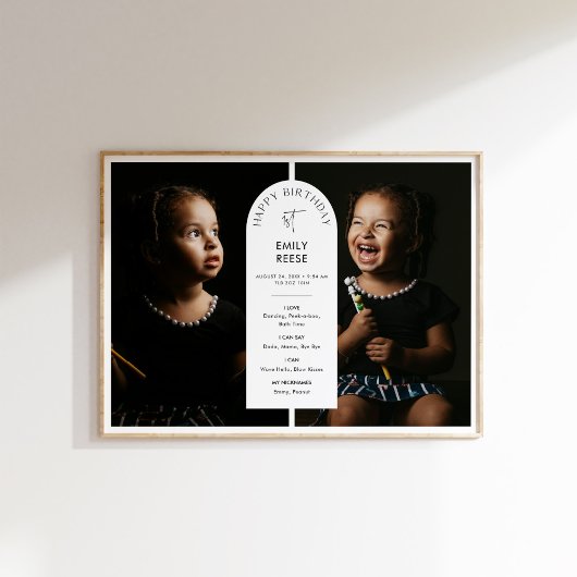 EVERLEIGH 1st Birthday Welkomstgebarentjes Baby Poster