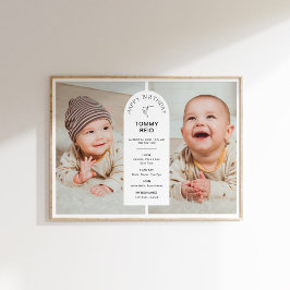 EVERLEIGH 1st Birthday Welkomstgebarentjes Baby Poster