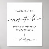 EVERLEIGH Adres het Teken van het Baby shower van Poster (Voorkant)