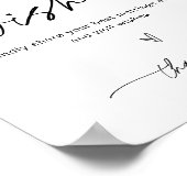 EVERLEIGH Advies En Wensen Trouwbord Poster (Hoek)