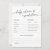 EVERLEIGH Baby shower Advice and Predications Kaar Kaart (Voorkant)