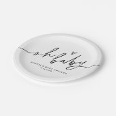 EVERLEIGH Baby shower Oh Baby Papieren Bordje (Gekanteld)