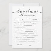 EVERLEIGH-Baby shower, vult het lege spel in Kaart (Voorkant)