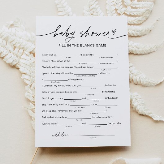 EVERLEIGH-Baby shower, vult het lege spel in Kaart