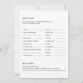 EVERLEIGH-Baby shower, vult het lege spel in Kaart (Achterkant)