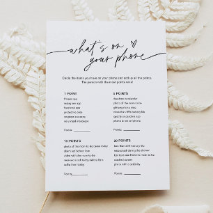 EVERLEIGH Baby shower wat op Uw Spel van de Telefo Kaart