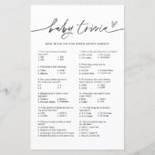 EVERLEIGH Baby Trivia Baby shower Game (Voorkant)