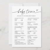 EVERLEIGH Baby Trivia Baby shower Game Kaart (Voorkant)