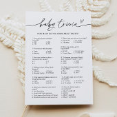 EVERLEIGH Baby Trivia Baby shower Game Kaart