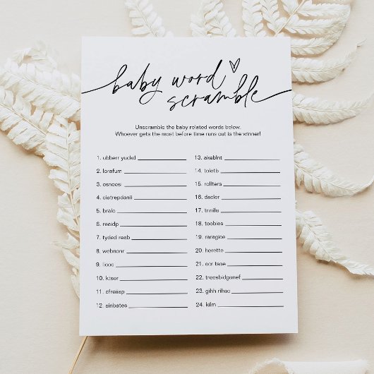 EVERLEIGH Baby Word Scramble Game Kaart