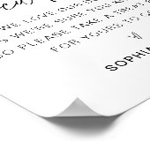 EVERLEIGH Biscuit Bar Wedding Favor Sign Poster (Hoek)