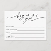 EVERLEIGH Boy or Girl Gender Game Informatiekaartje (Voorkant)